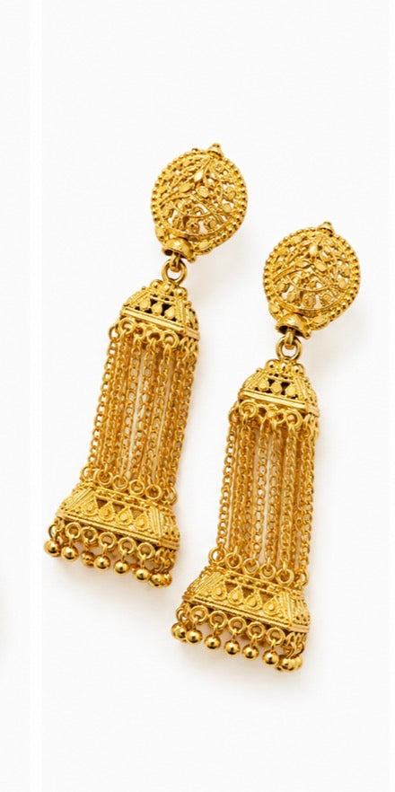 Royal Kashmiri Tassel Jhumka Earrings