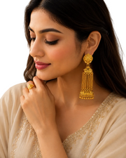 Royal Kashmiri Tassel Jhumka Earrings