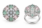 Pastel Bloom Silver Statement Ring