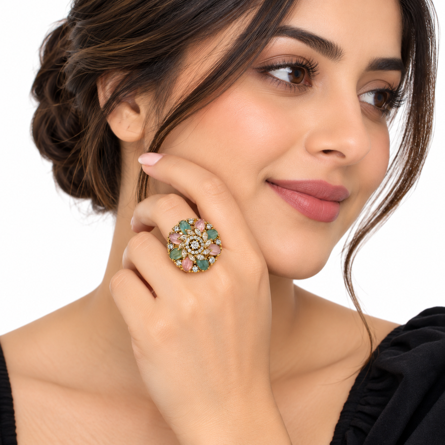 Enchanted Garden Multicolor Statement Ring
