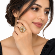 Royal Bloom Crystal Statement Ring