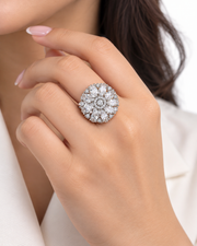 Celestial Bloom Adjustable Statement Ring