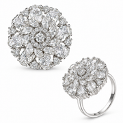 Celestial Bloom Adjustable Statement Ring